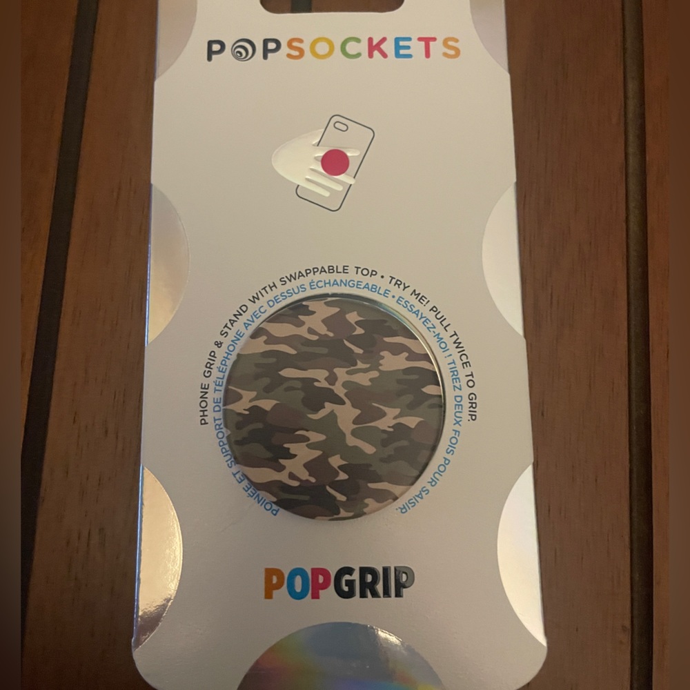PopSockets PopGrip Woodland Camo NWT